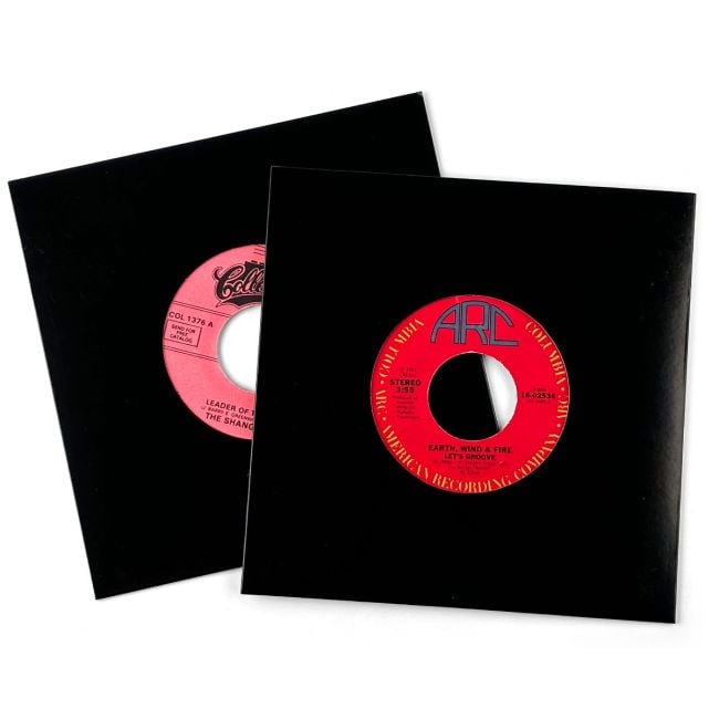 7 INCH CARDBOARD RECORD JACKET - BLACK