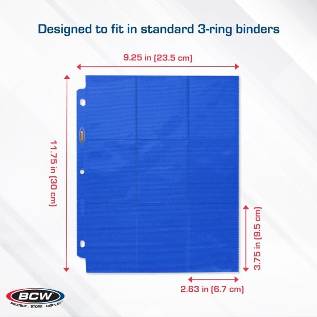 SIDE LOADING 18-POCKET PRO PAGES - BLUE