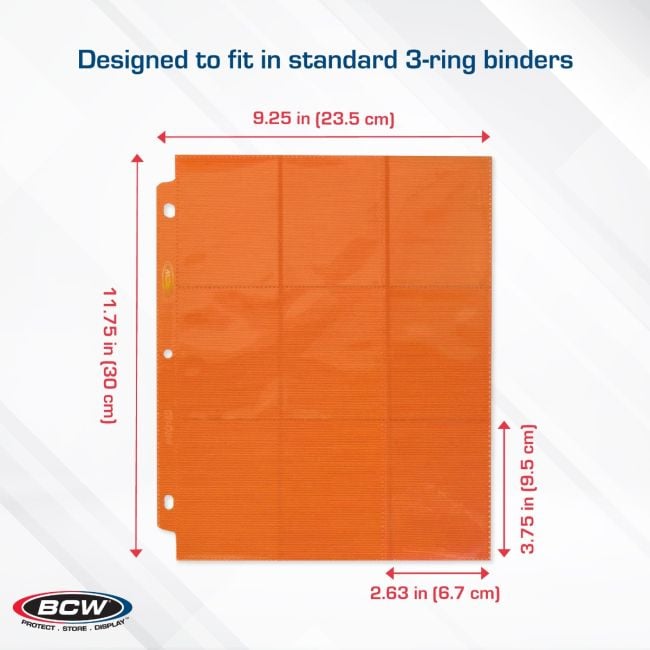 SIDE LOADING 18-POCKET PRO PAGES - ORANGE