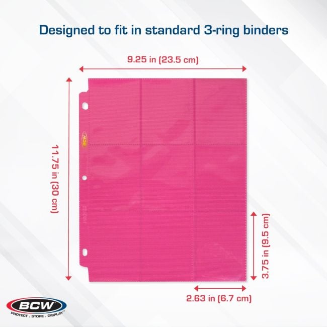 SIDE LOADING 18-POCKET PRO PAGES - PINK