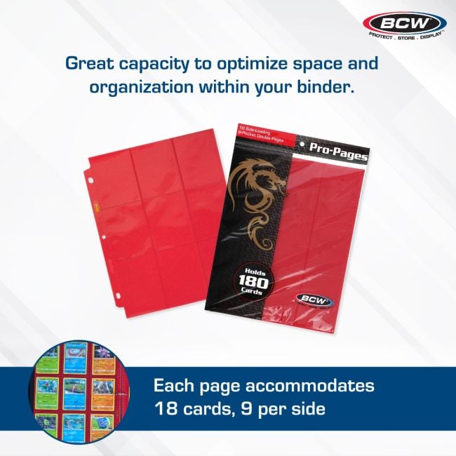 SIDE LOADING 18-POCKET PRO PAGES - RED