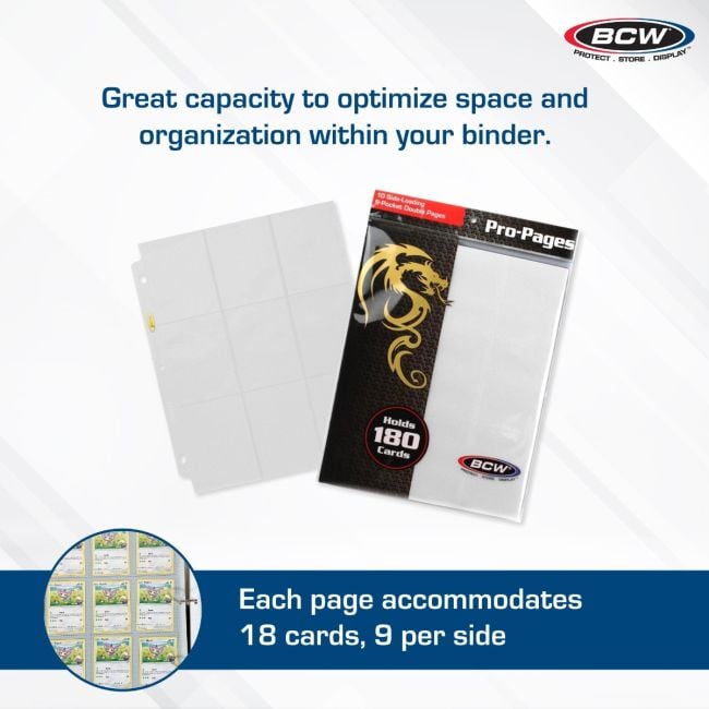 SIDE LOADING 18 POCKET PRO PAGES - WHITE