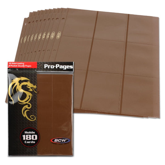 SIDE LOADING 18-POCKET PRO PAGES - BROWN