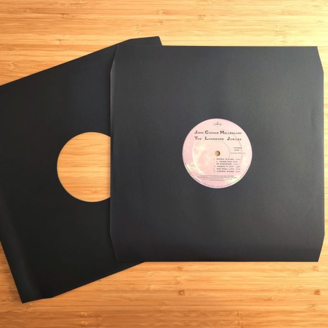 PAPER RECORD INNER SLEEVES 12 INCH-CUT CORNERS-BLACK