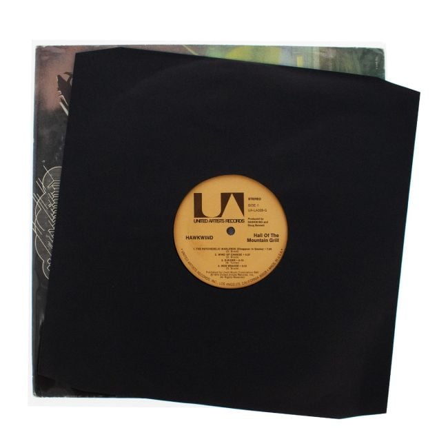 PAPER RECORD INNER SLEEVES 12 INCH-CUT CORNERS-BLACK