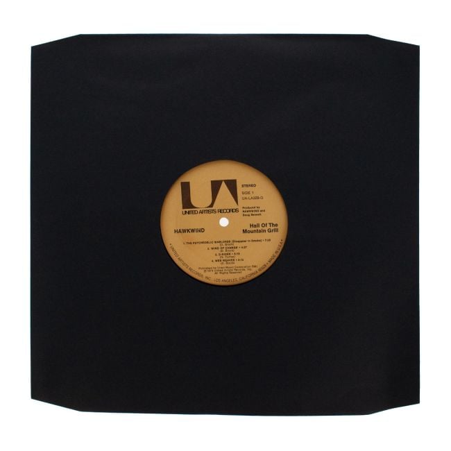 PAPER RECORD INNER SLEEVES 12 INCH-CUT CORNERS-BLACK