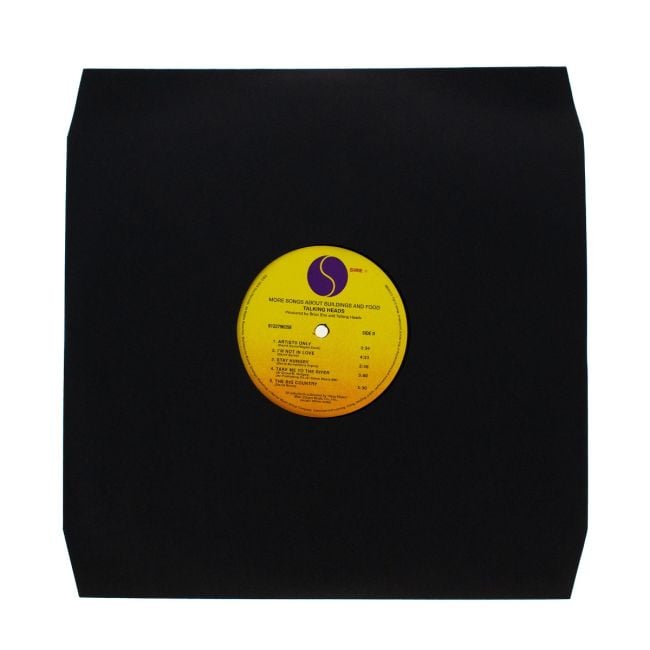 PAPER RECORD INNER SLEEVES 12 INCH-CUT CORNERS-BLACK