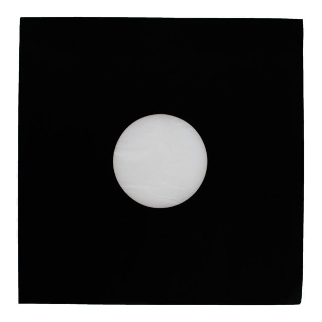 PAPER RECORD SLEEVES 12-INCH-POLYLINED-SQUARE CORNERS-BLACK