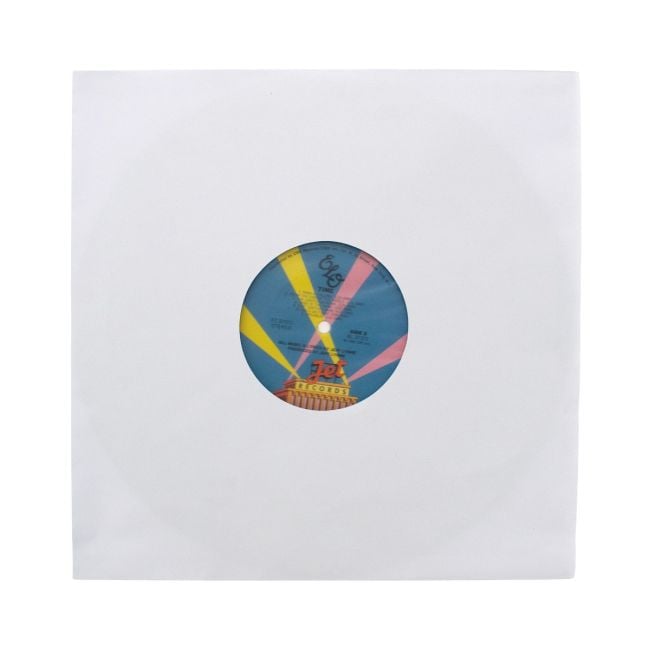 PAPER RECORD SLEEVES 12-INCH-POLYLINED-SQUARE CORNERS-WHITE