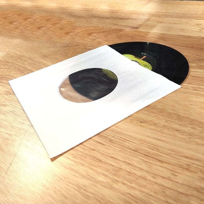 PAPER RECORD SLEEVES 45 RPM-PL-SQ-WH