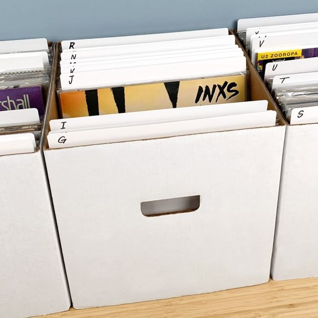 12 INCH RECORD DIVIDERS - MEDIUM - WHITE
