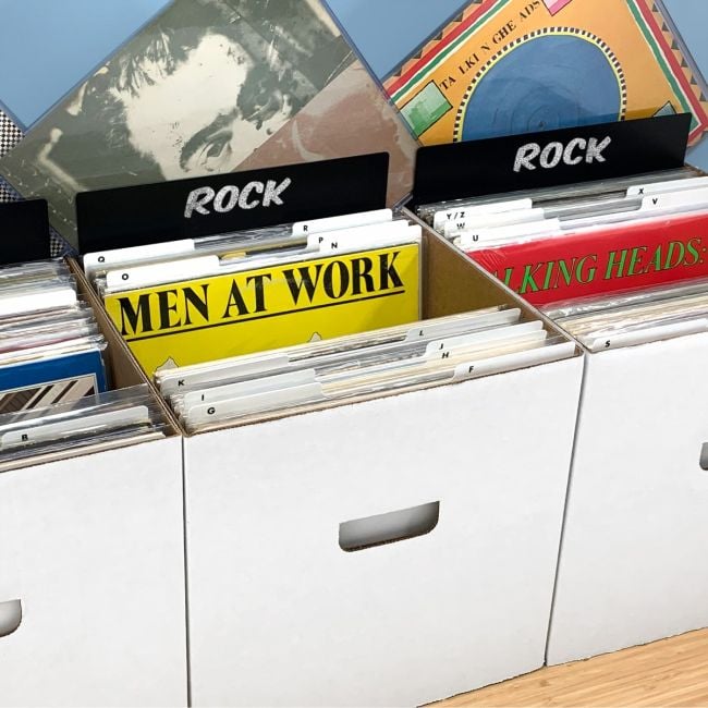 12 INCH RECORD DIVIDERS - TALL - BLACK