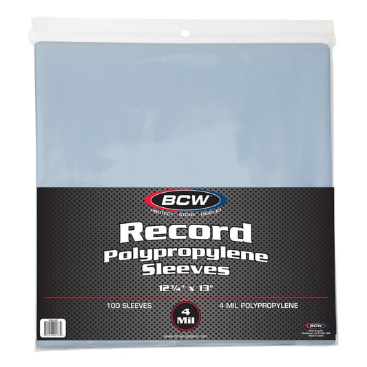 RECORD SLEEVES - 12 3/4 X 13 - 4 MIL - 100ct