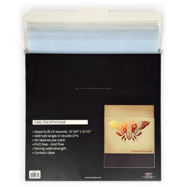 POLYETHYLENE RECORD SLEEVE - 12 INCH - 50ct