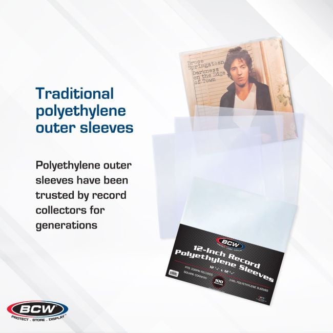 POLYETHYLENE RECORD SLEEVE - 12 INCH - 100ct