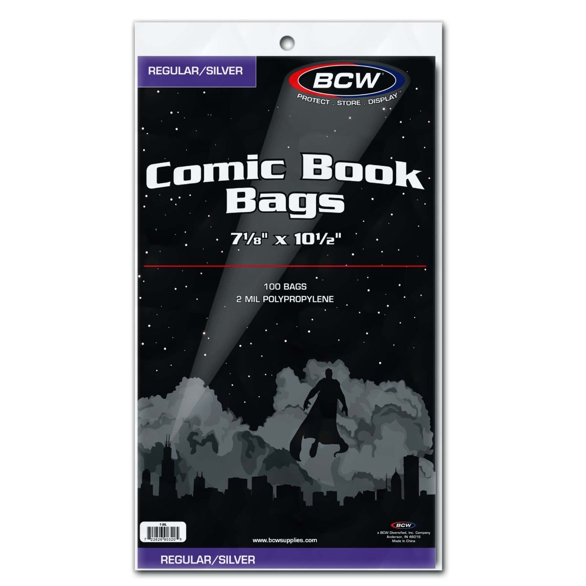 SILVER/REGULAR COMIC BAGS - 7 1/8 X 10 1/2