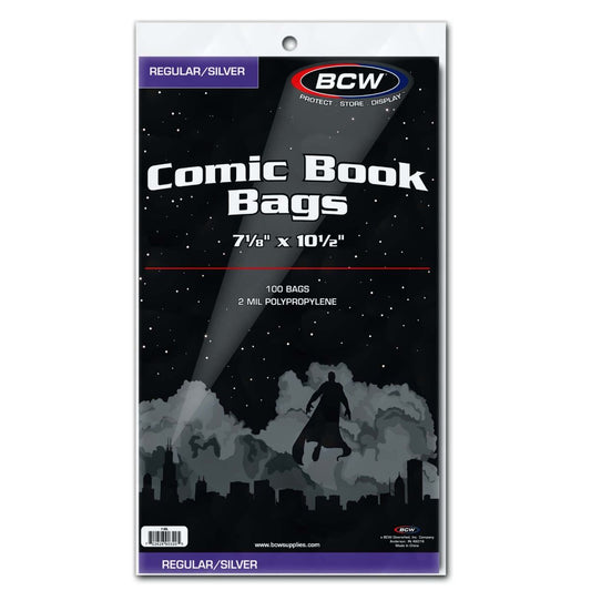 SILVER/REGULAR COMIC BAGS - 7 1/8 X 10 1/2