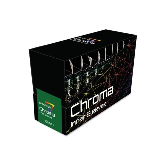 CHROMA INNER SLEEVES - GREEN BACK CLEAR FRONT