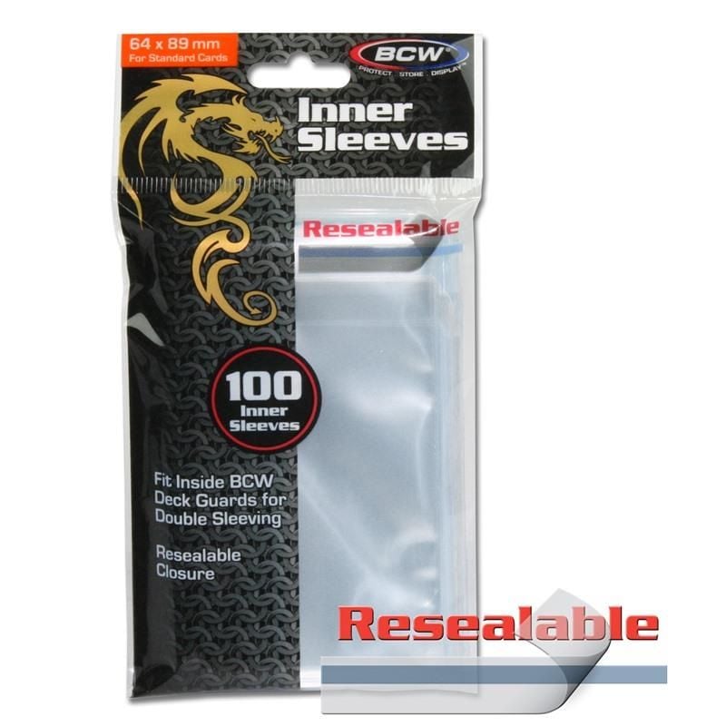 INNER SLEEVES 64MM X 89MM - RESEALABLE