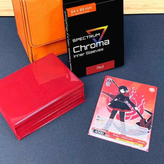 CHROMA INNER SLEEVES - RED BACK CLEAR FRONT