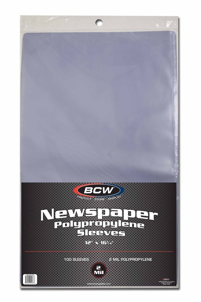 NEWSPAPER SLEEVES - 12 1/8 X 16 3/8