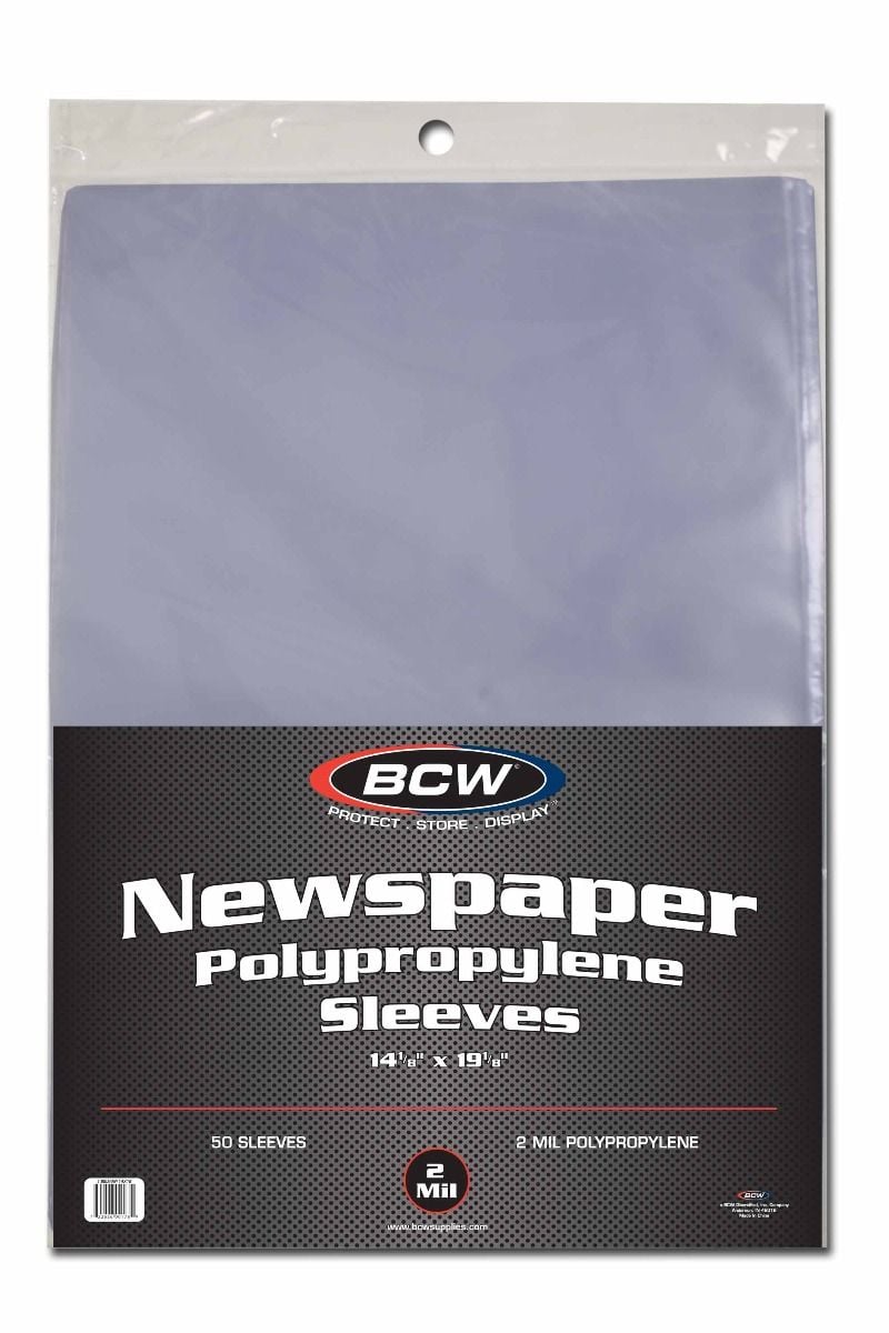 NEWSPAPER SLEEVES - 14 1/8 X 19 1/8