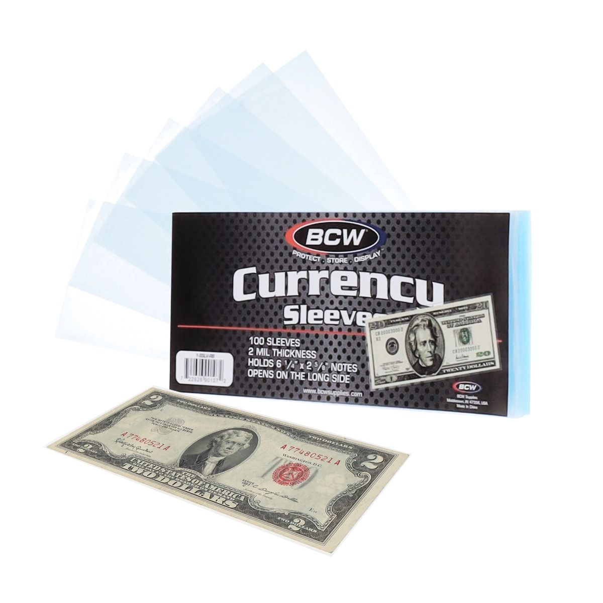 CURRENCY SLEEVES - REGULAR BILL - 6 1/4 x 2 5/8