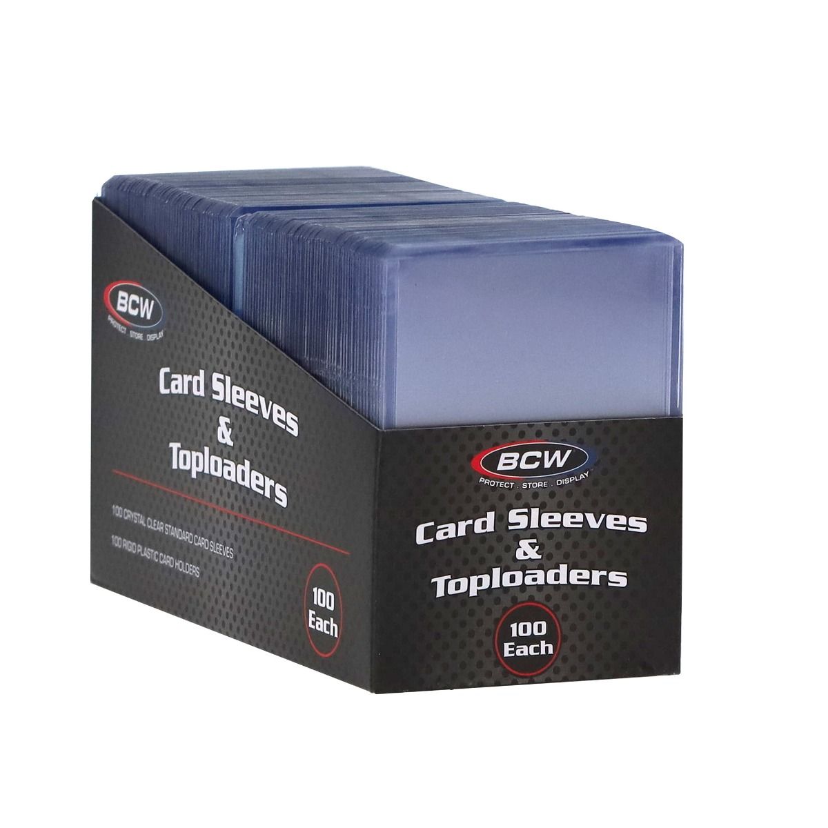 CARD SLEEVES -  TOPLOAD HOLDER  STANDARD SIZE 100 CT PACK