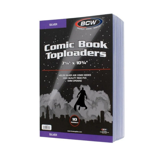 TOPLOAD HOLDER - 7.25 X 10.75 X 5MM - SILVER COMIC