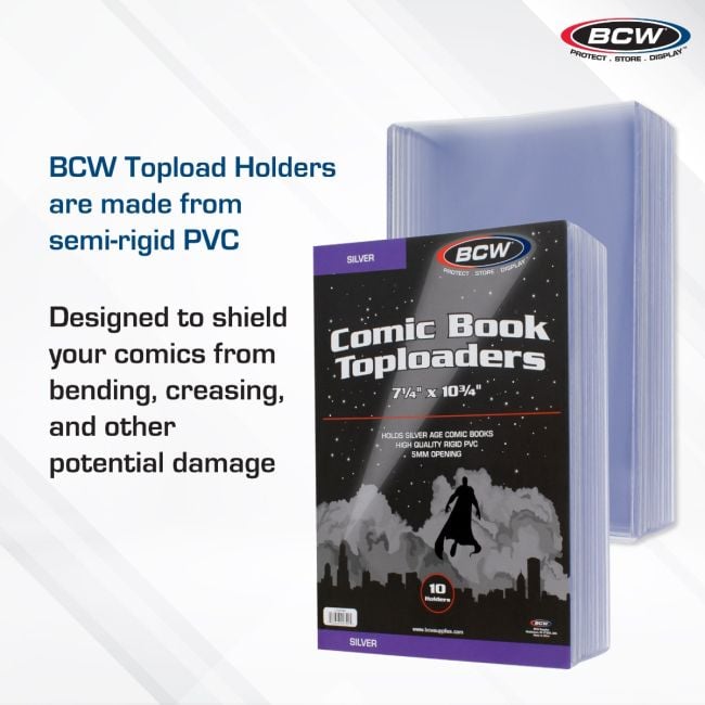 TOPLOAD HOLDER - COMIC SILVER AGE -BLACK