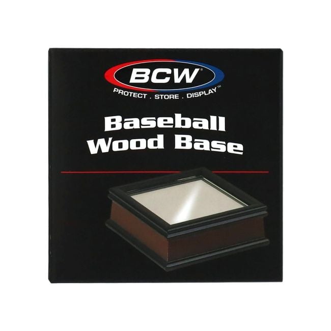 WOOD BASE FOR BASEBALL HOLDER