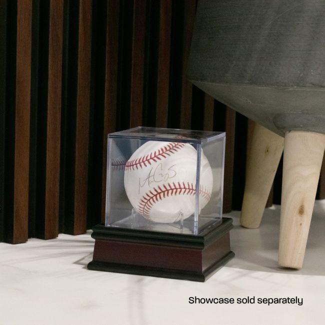 WOOD BASE FOR BASEBALL HOLDER