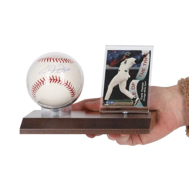 WOODBASE BASEBALL & CARD HOLDER