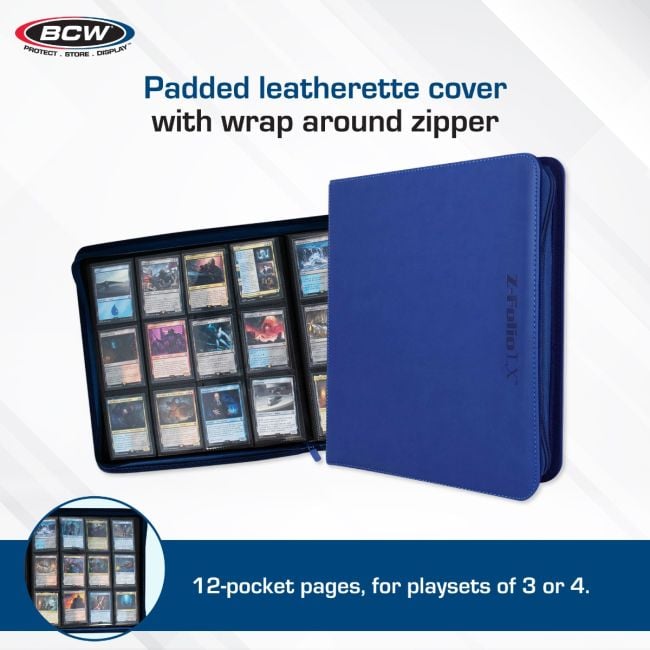 ZIPPER FOLIO 12-POCKET - LX - BLUE