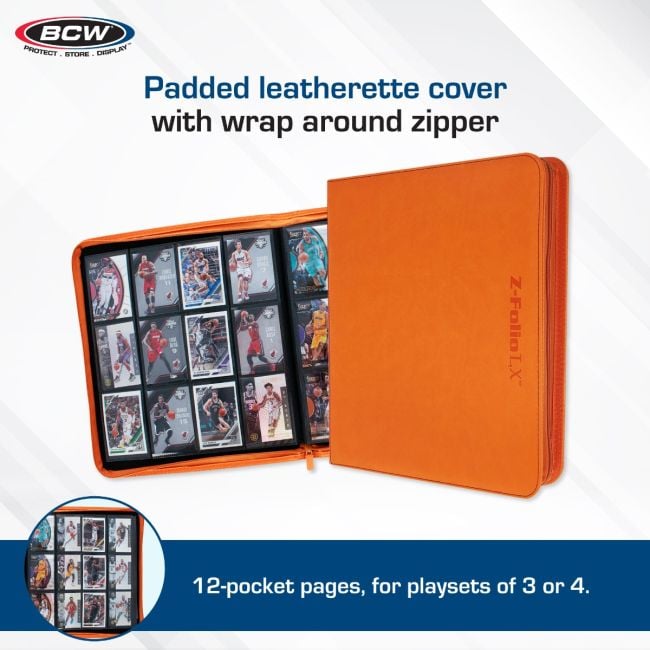 ZIPPER FOLIO 12-POCKET - LX - ORANGE