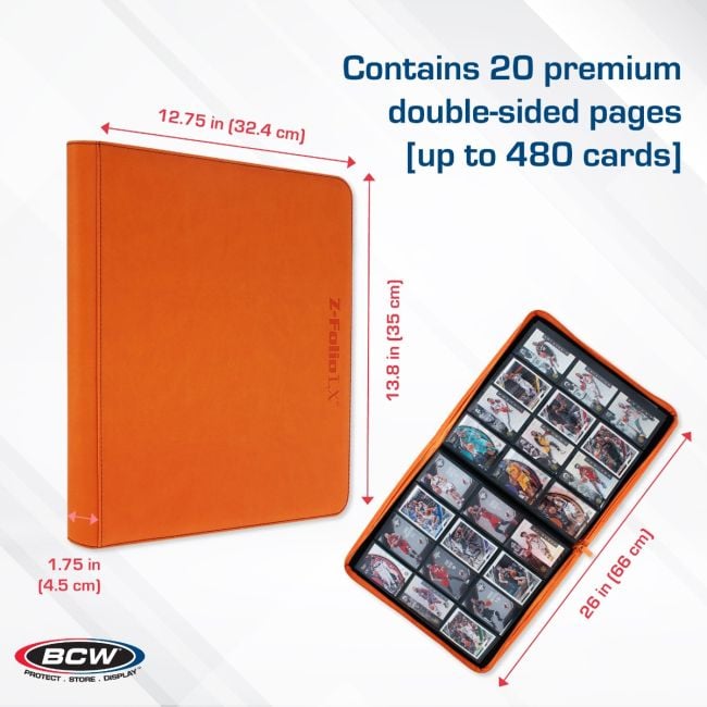 ZIPPER FOLIO 12-POCKET - LX - ORANGE