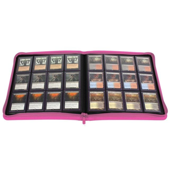 ZIPPER FOLIO 12-POCKET - LX - PINK