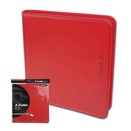 ZIPPER FOLIO 12-POCKET - LX - RED