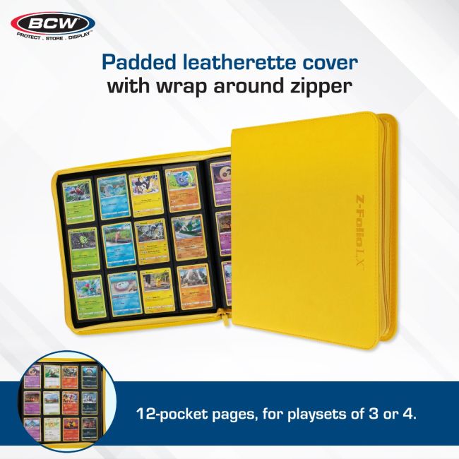 ZIPPER FOLIO 12-POCKET - LX - YELLOW