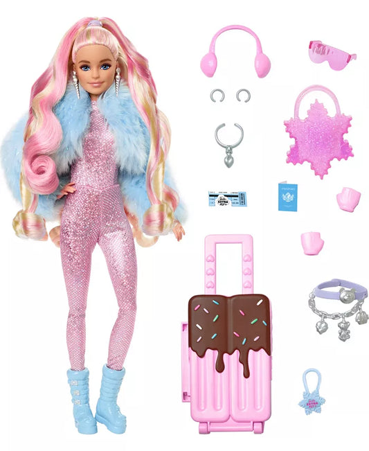Travel Barbie Doll with Snow Fashion Barbie Extra Fly