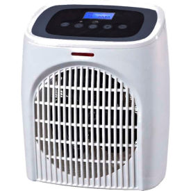 Comfort Zone Digital Bathroom Heater W/ Digital Thermostat, 120V, White, 1500 Watt