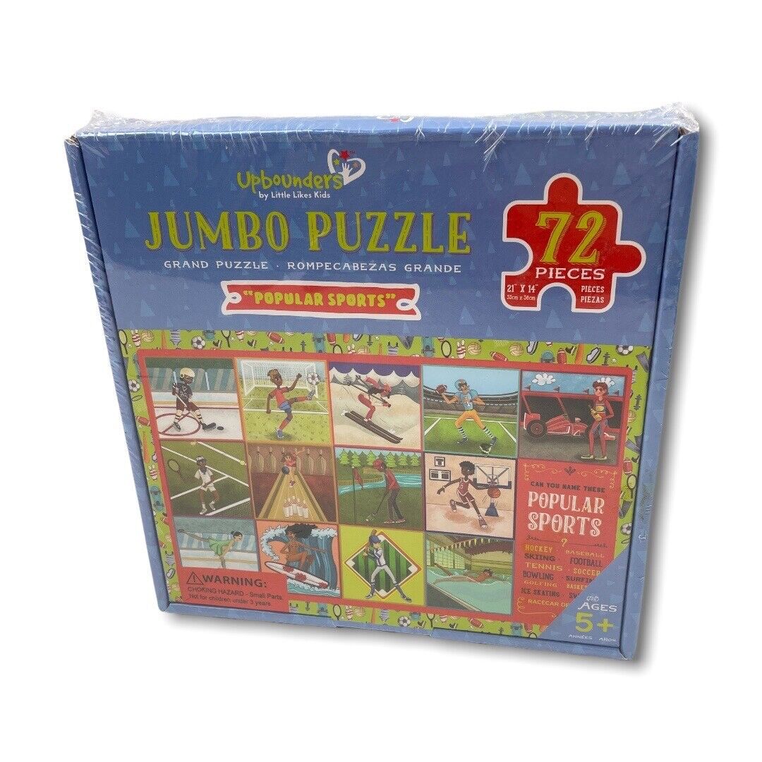 Upbounders by Little Likes Kids Popular Sports Kids Jumbo Jigsaw Puzzle - 72pcs