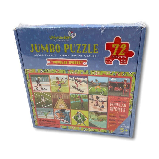 Upbounders by Little Likes Kids Popular Sports Kids Jumbo Jigsaw Puzzle - 72pcs