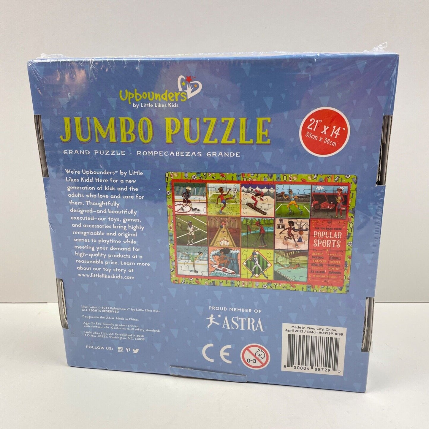 Upbounders by Little Likes Kids Popular Sports Kids Jumbo Jigsaw Puzzle - 72pcs