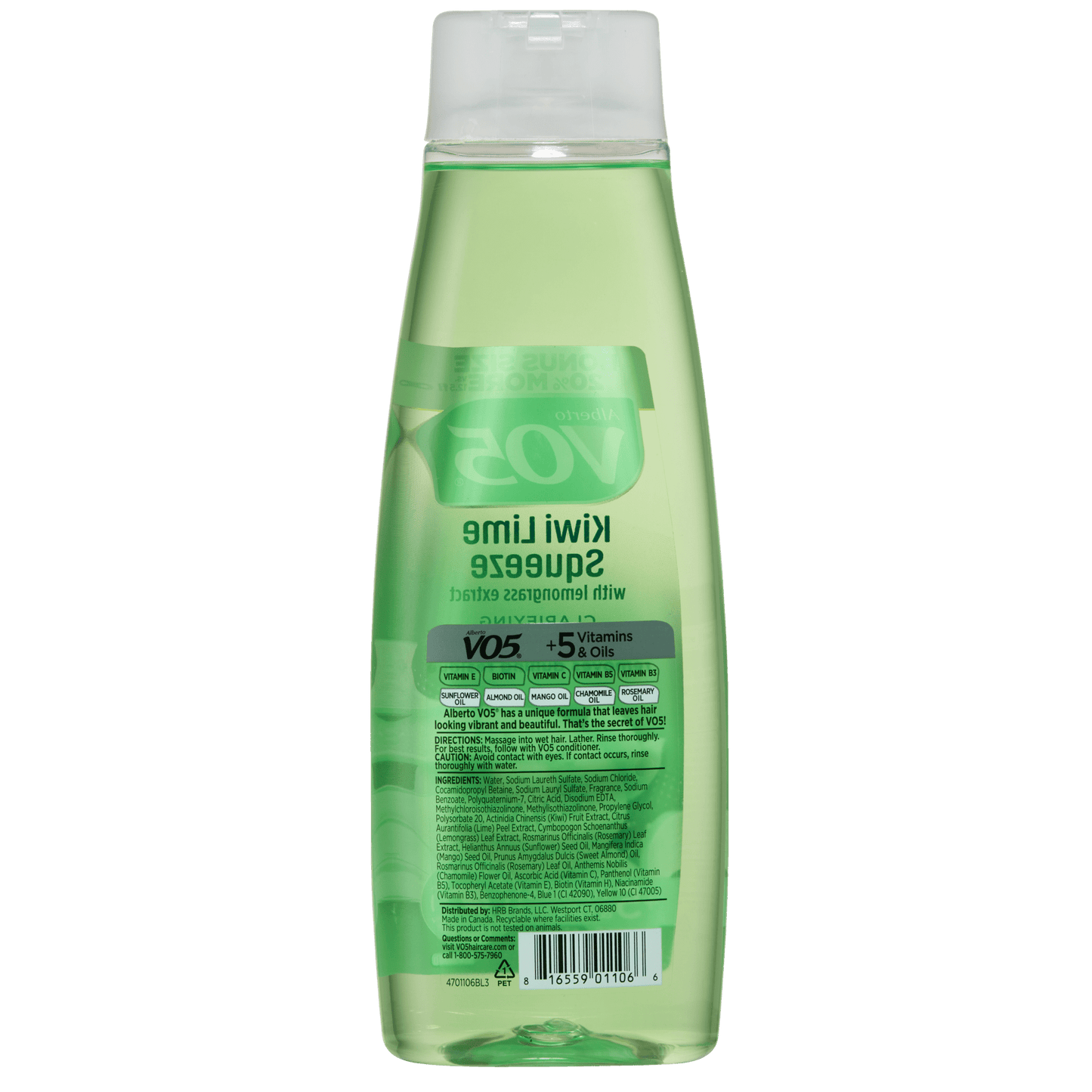 Alberto VO5 Kiwi Lime Clarifying & Nourishing Daily Hair Shampoo, with Vitamin E & C, 15 fl oz