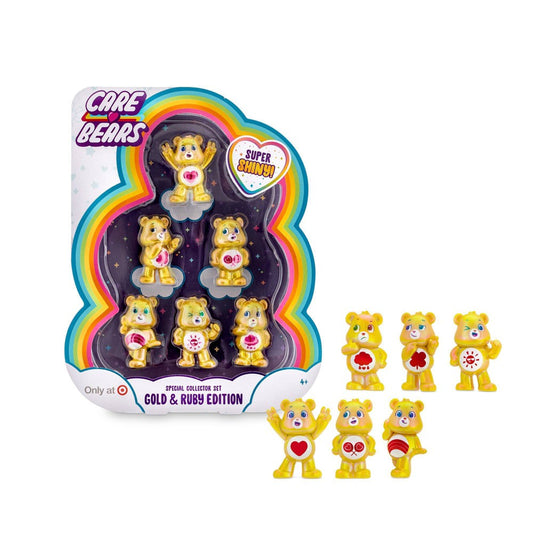 Care Bears Super Shiny Gold & Ruby Edition Mini Figure 6-Pack