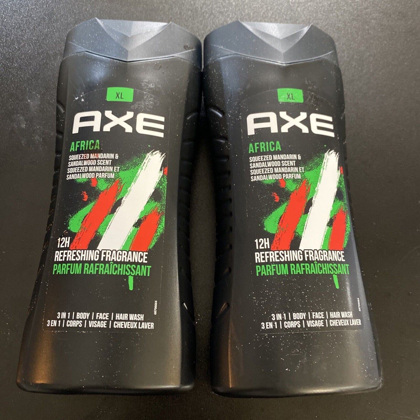 2 Bottles Axe 13.5 Oz Africa Mandarin & Sandalwood