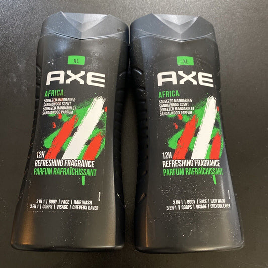 2 Bottles Axe 13.5 Oz Africa Mandarin & Sandalwood