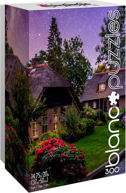 Buffalo Games - Blanc - Blanc - Venice of The Netherlands - 300 Piece Jigsaw Puzzle for Families Challenging Puzzle Perfect for Game Nights