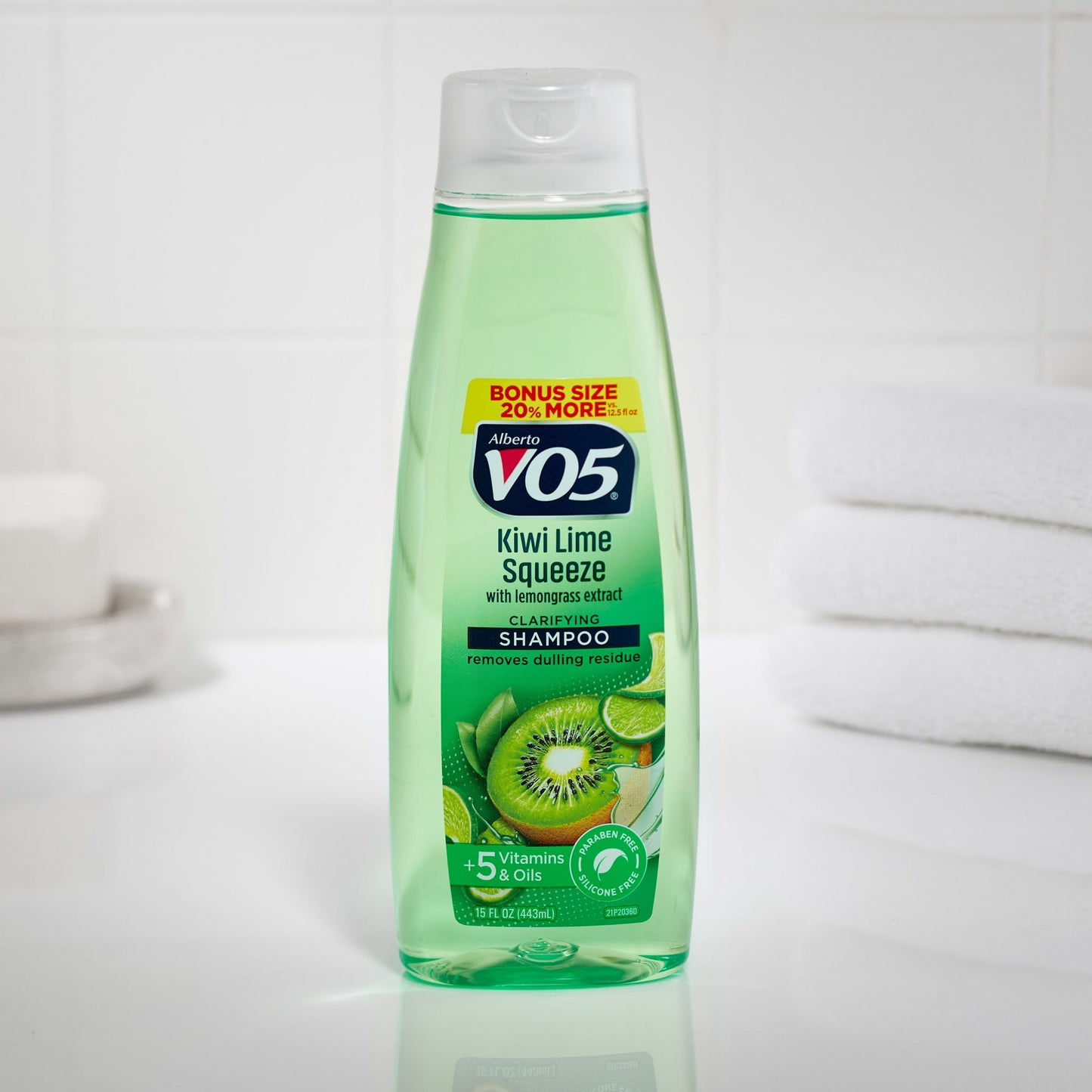 Alberto VO5 Kiwi Lime Clarifying & Nourishing Daily Hair Shampoo, with Vitamin E & C, 15 fl oz